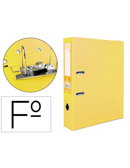 ARCH.PAL.LIDERPAPEL C.FORRADO FL.AMARILLO C/RADO