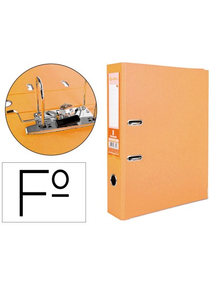 ARCHIVADOR PALANCA LIDERPAPEL FL FORRADO PVC RADO LOMO 75MM NJ.