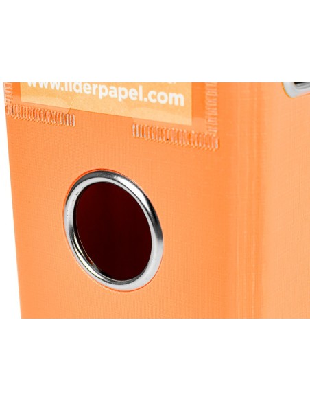 ARCH.PAL.LIDERPAPEL C.FORRADO DIN A4 NARANJA C/RADO LOMO 75 MM