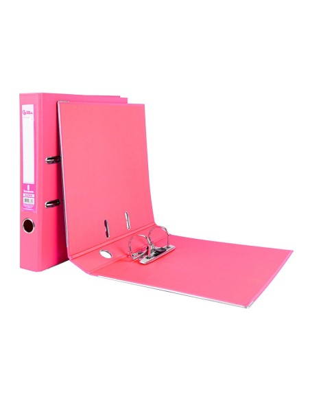 ARCHIVADOR ESTRECHO PALANCA DOCUMENTA A4 PVC RADO LOMO 52MM ROSA