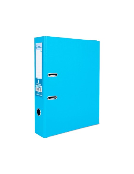 ARCHIVADOR PALANCA LIDERPAPEL FL FORRADO PVC RADO LOMO 75MM CEL.