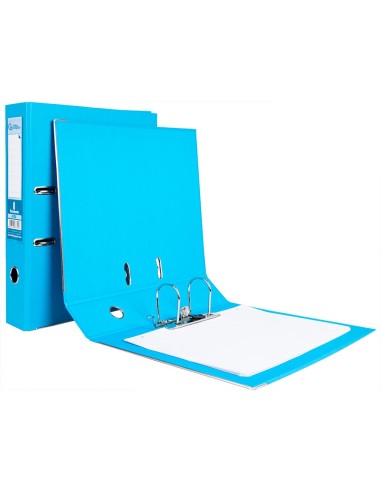 ARCHIVADOR PALANCA LIDERPAPEL FL FORRADO PVC RADO LOMO 75MM CEL.