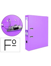 ARCHIVADOR PALANCA LIDERPAPEL FL FORRADO PVC RADO LOMO 75MM LILA