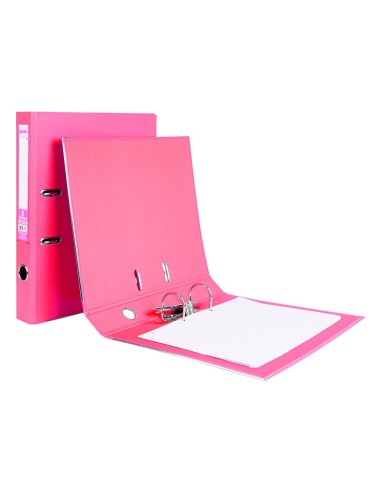 ARCHIVADOR ESTRECHO PALANCA DOCUMENTA FL PVC RADO LOMO 52MM ROSA