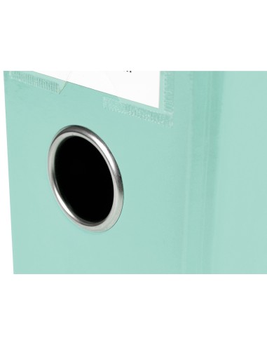 ARCHIVADOR PALANCA A4 FORRADO SIN RADO LOMO 80MM MENTA