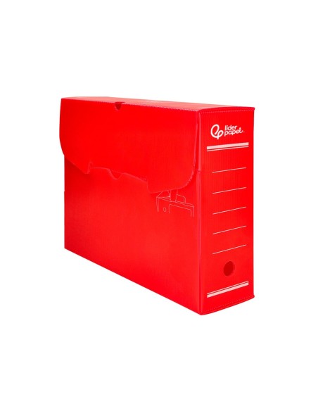 CAJA ARCHIVO DEFINITIVO PLASTICO ROJO TAMAÑO 36X26X10 CM