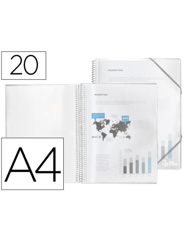 CARPETA ESCAPARATE C/ESP.20 FUNDAS PP.A4 TPTE.