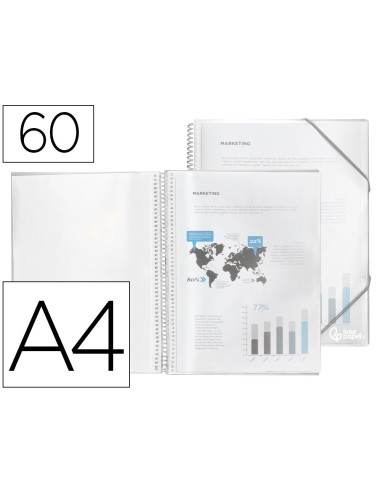 CARPETA ESCAPARATE C/ESP.60 FUNDAS PP.A4 TPTE.