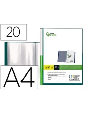 CARPETA PERSONALIZA 20 FUNDAS PP. A4 VE. TRANS.PORTADA LOMO
