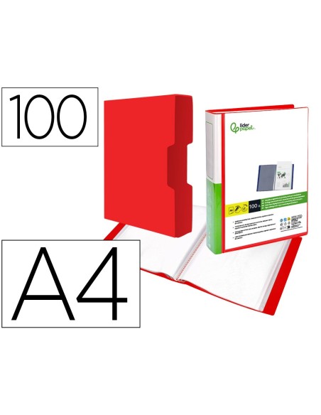 CARPETA PERSONALIZA 100 FUNDAS PP.DIN A4 RJ. TRANS.CAJETIN