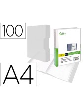 CARPETA PERSONALIZA 100 FUNDAS PP.DIN A4 TPTE.CAJETIN