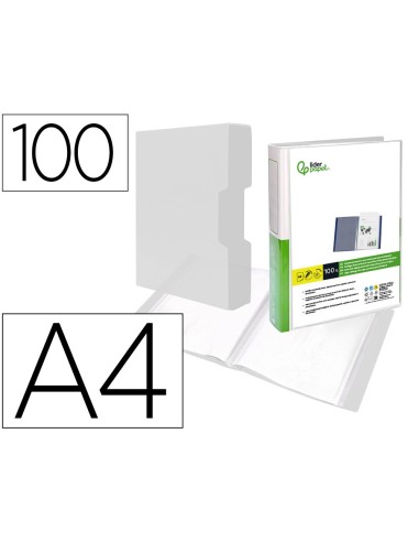 CARPETA PERSONALIZA 100 FUNDAS PP.DIN A4 TPTE.CAJETIN