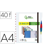 CARPETA LIDERPAPEL A4 40 FUNDAS INTERC.5 SEP Y GOMILLA LOMO PERSO.TPT