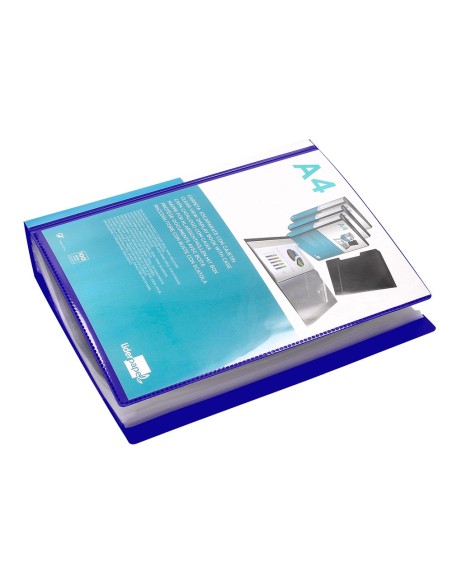 CARPETA ESCAPARATE 100 FUNDAS PP A4 AZ.C/CAJETIN