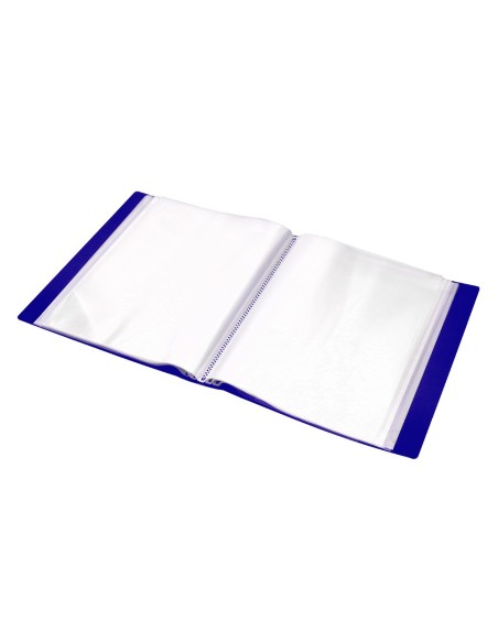 CARPETA ESCAPARATE 100 FUNDAS PP A4 AZ.C/CAJETIN