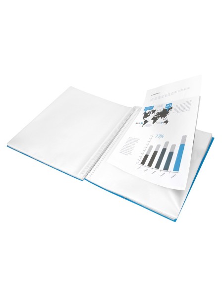 CARPETA ESCAPARATE C/ESP.20 FUNDAS PP A4 AZ.