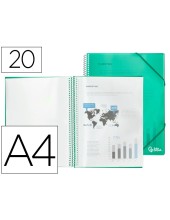 CARPETA ESCAPARATE C/ESP.20 FUNDAS PP A4 VE.