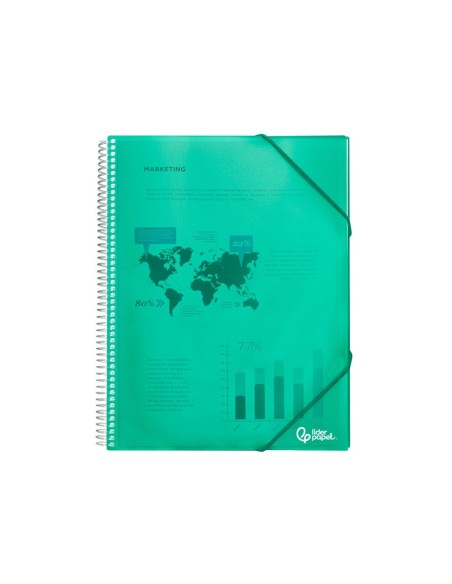 CARPETA ESCAPARATE C/ESP.20 FUNDAS PP A5 VE.EC48