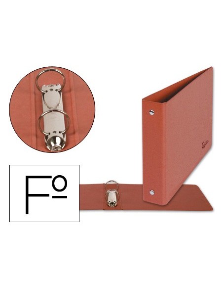 CARPETA 2 A 25 MM CARTON CUERO FL.APAISADO