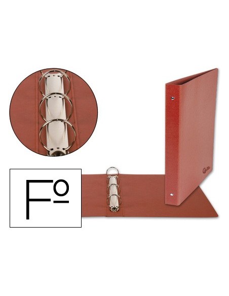 CARPETA 4 A 25 MM CARTON CUERO FL.