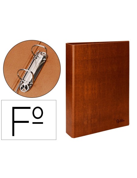 CARPETA 2 A 40 MM MIXTAS C.FORRADO CUERO FL.