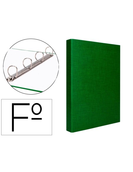 CARPETA 4 A 25 MM MIXTAS C.FORRADO PAPER FL.VERDE