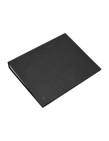 CARPETA 4 A 40 MM MIXTAS C.FORRADO PAPER FL.NEGRA