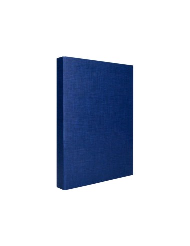 CARPETA 4 A 40 MM MIXTAS C.FORRADO PAPER FL.AZUL