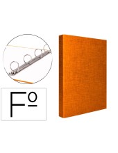 CARPETA 4 A 25 MM MIXTAS C.FORRADO COAT FL.I-NARANJA