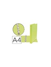 CARPETA 4A.25 MM MIXTAS LIDERPAPEL A4 CARTON FORRADO PVC VERDE KA03 2
