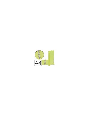 CARPETA 4A.25 MM MIXTAS LIDERPAPEL A4 CARTON FORRADO PVC VERDE KA03