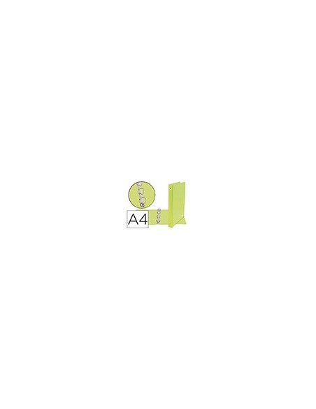 CARPETA 4A.25 MM MIXTAS LIDERPAPEL A4 CARTON FORRADO PVC VERDE KA03