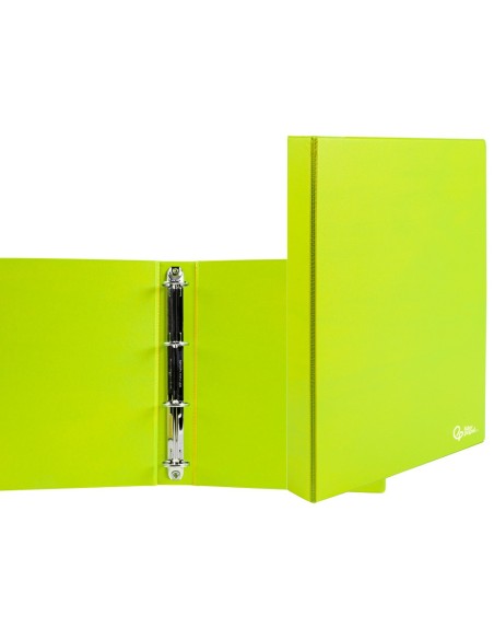 CARPETA 4A.25 MM MIXTAS LIDERPAPEL A4 CARTON FORRADO PVC VERDE KA03