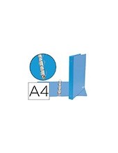 CARPETA 4A.25 MM MIXTAS LIDERPAPEL A4 CARTON FORRADO PVC AZUL KA06 2