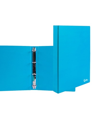 CARPETA 4A.25 MM MIXTAS LIDERPAPEL A4 CARTON FORRADO PVC AZUL KA06