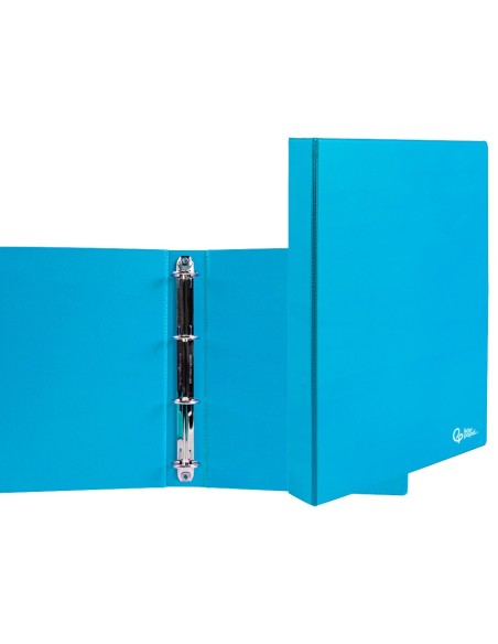 CARPETA 4A.25 MM MIXTAS LIDERPAPEL A4 CARTON FORRADO PVC AZUL KA06