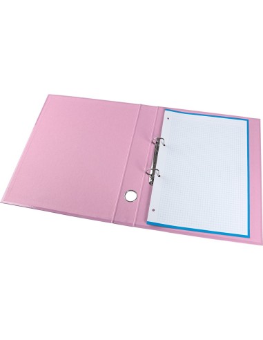 CARPETA 2AN.25MM MIXTAS  A4 FORRADO SYSTEM OLLAO TARJETERO ROSA