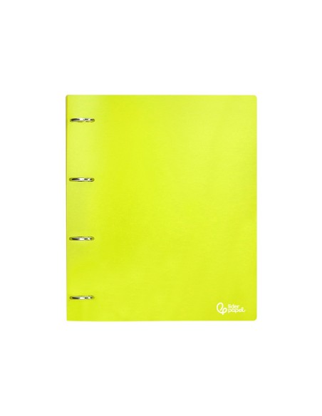 CARPETA LIDERPAPEL 4AN.MIXTAS 40MM PP.A4 AM. FLUOR OPACO