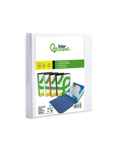 CARPETA CANGURO 4 A 16 MM PLASTICO DIN A4 BLANCO