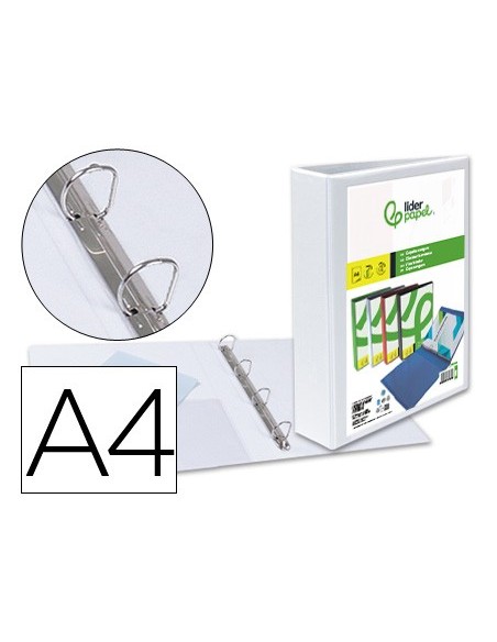 CARPETA CANGURO 4 A 40 MM PLASTICO DIN A4 BLANCO