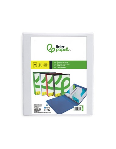 CARPETA CANGURO 4 A 40 MM PLASTICO DIN A4 BLANCO