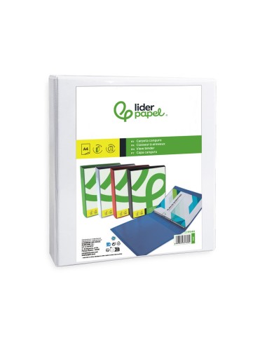 CARPETA CANGURO 4 A 40 MM PLASTICO DIN A4 BLANCO
