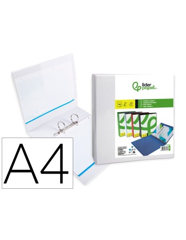 CARPETA CANGURO 2 A 55 MM PLASTICO DIN A4 BLANCO