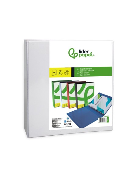 CARPETA CANGURO 2 A 55 MM PLASTICO DIN A4 BLANCO
