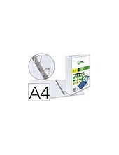 CARPETA CANGURO 4 ANILLAS MIXTAS 55MM LIDERPAPEL A4 BLANCA KG45 2