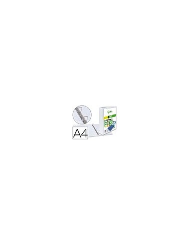 CARPETA CANGURO 4 ANILLAS MIXTAS 55MM LIDERPAPEL A4 BLANCA KG45