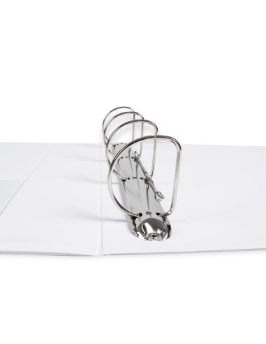 CARPETA CANGURO 4 ANILLAS MIXTAS 55MM LIDERPAPEL A4 BLANCA KG45