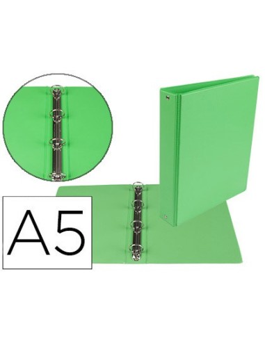 CARPETA 4º 4 ANILLAS 25 MM REDONDAS LIDER  CARTON FORR PVC VER
