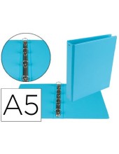 CARPETA 4º 4 ANILLAS 25 MM REDONDAS LIDER  CARTON FORR PVC AZ
