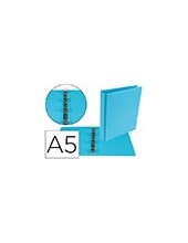 CARPETA 4º 4 ANILLAS 25 MM REDONDAS LIDER  CARTON FORR PVC AZ 2